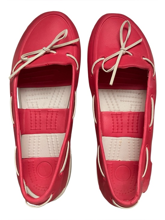 Shoes - Women's Waterproof Boat Shoes in Pink and White